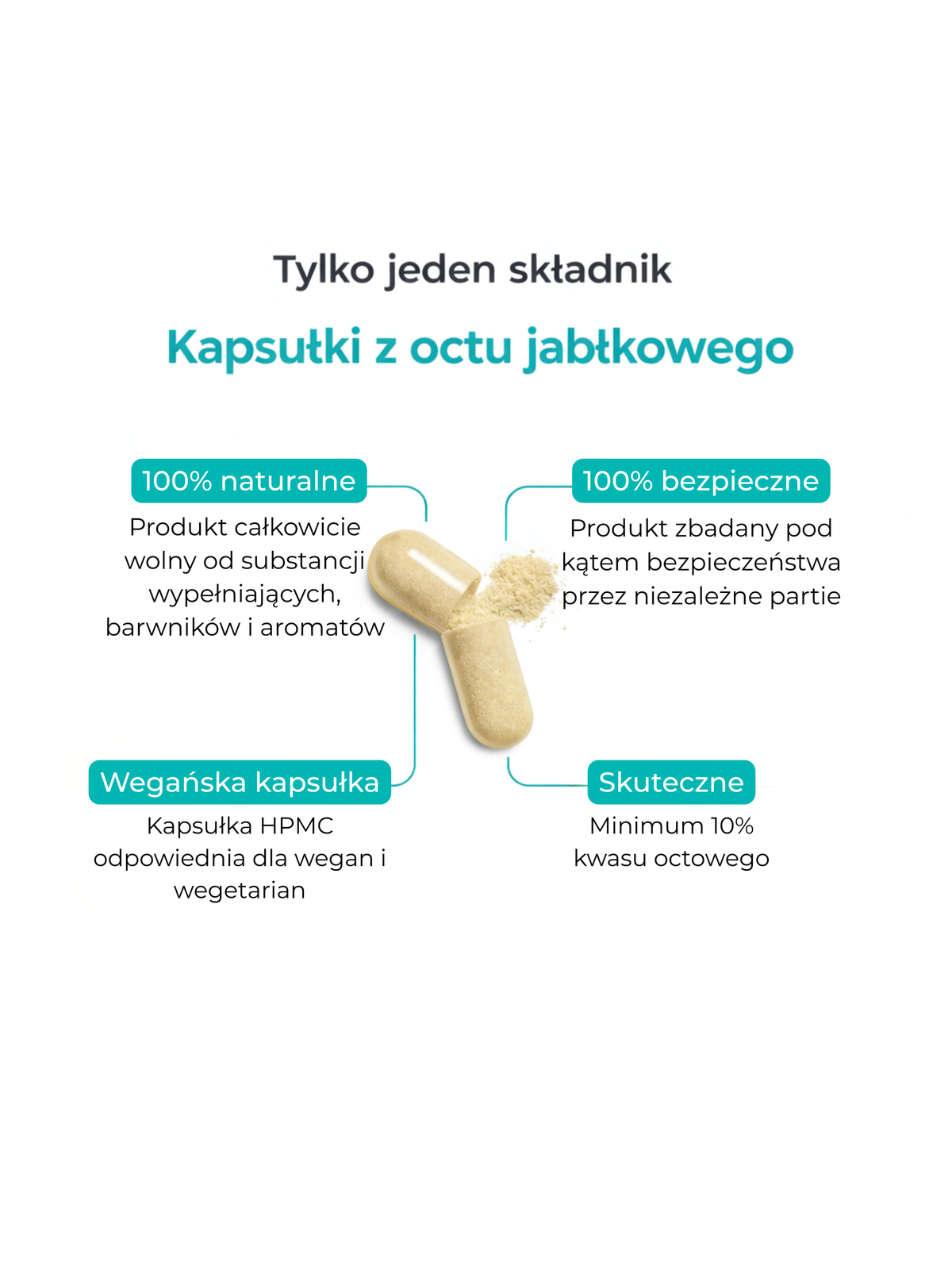 Apple Cider Vinegar Capsules: Kapsułki z octem jabłkowym 500mg