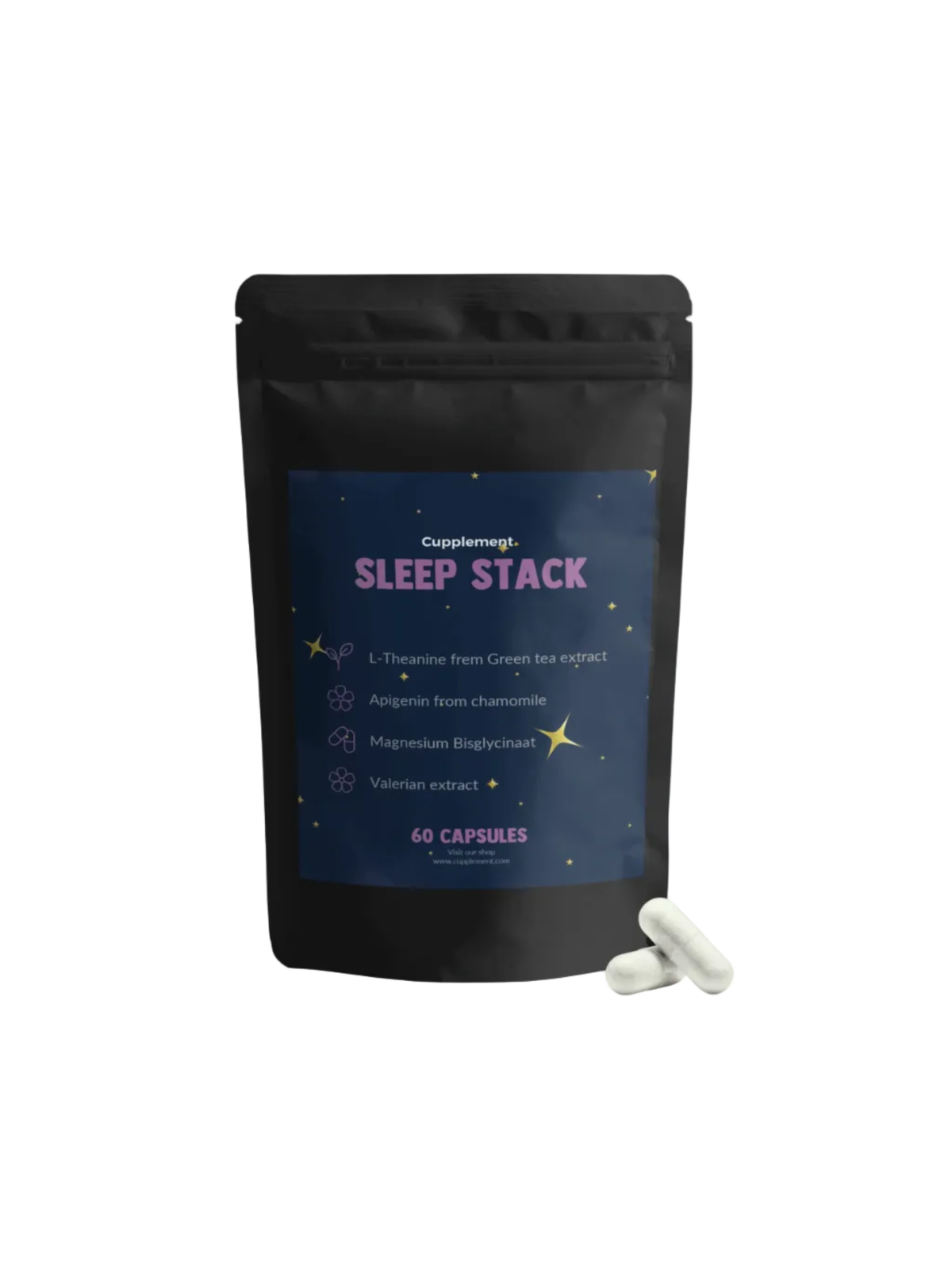 Sleep Stack Capsules: kapsułki na sen z magnezem, L-teaniną, walerianą i apigeniną